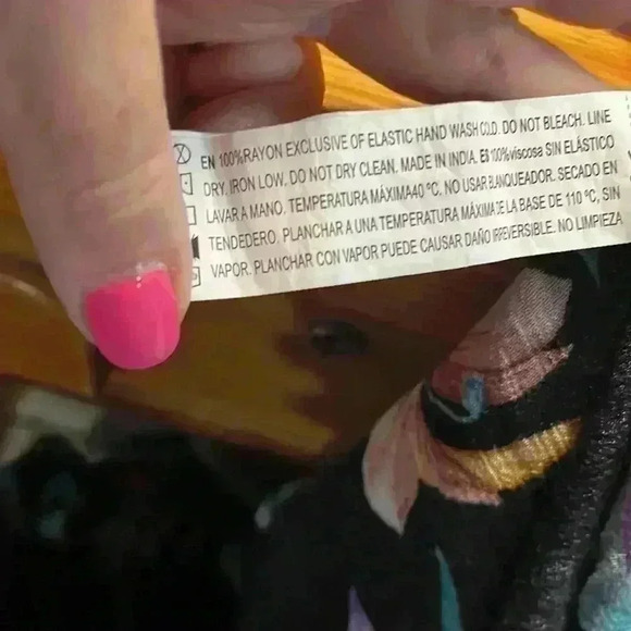 Forever 21 Womens Dress M Black Turquoise Peach String Straps Smocking Maxi Glam - Picture 8 of 10